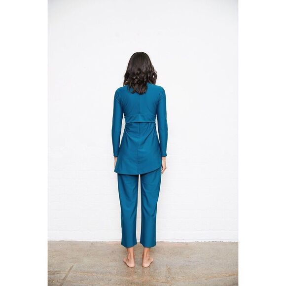 Sei Sorelle Swim Dress Zuria Zenith Teal Blue Size M - Picture 10 of 10